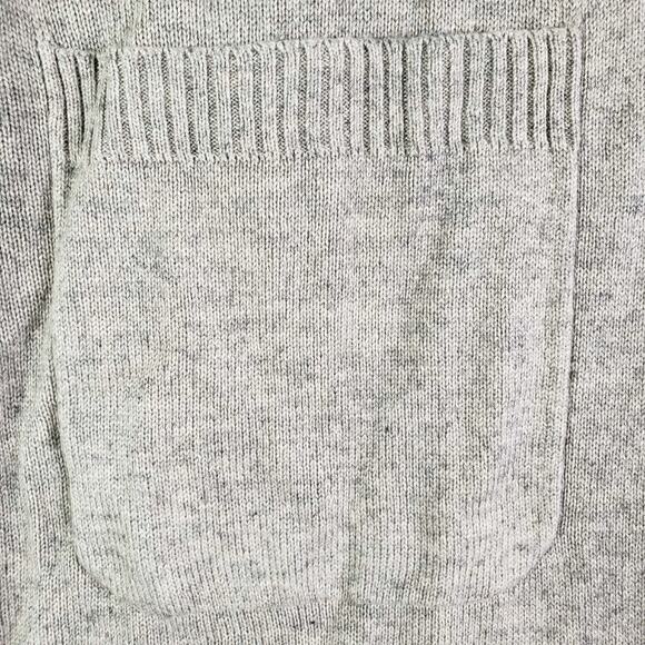 Ralph Lauren Cashmere Sweater Cardigan Leather Elbow Patches Gray Tie Waist - Picture 5 of 11